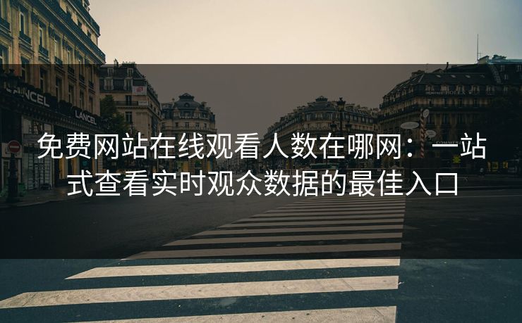 免费网站在线观看人数在哪网:一站式查看实时观众数据的最佳入口