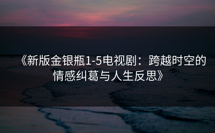 《新版金银瓶1-5电视剧：跨越时空的情感纠葛与人生反思》